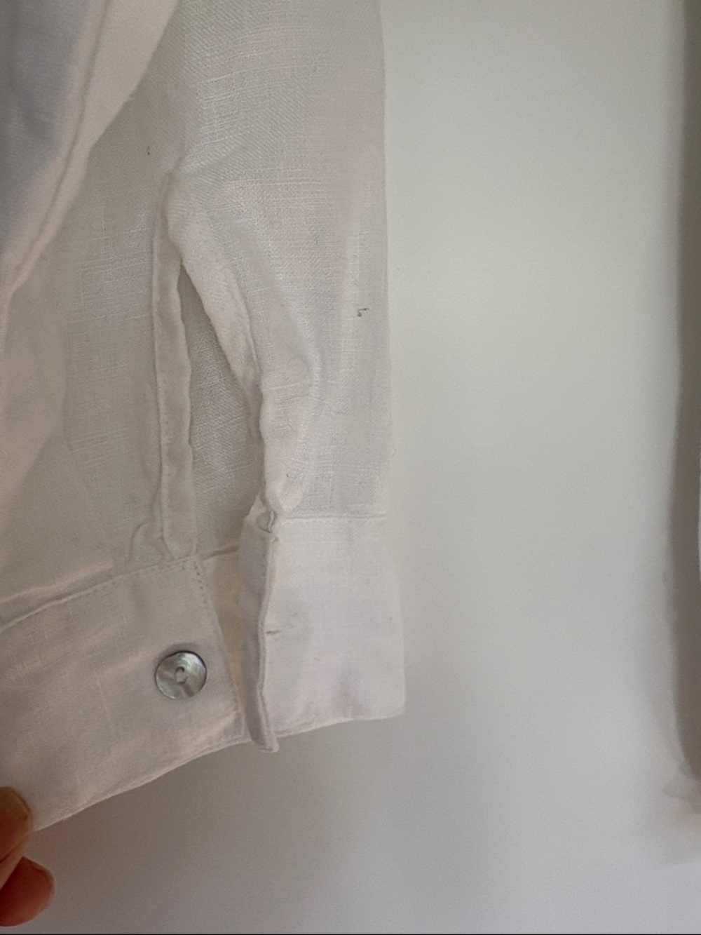 100% Irish Linen & Lace button up shirt S - Picture 6 of 12